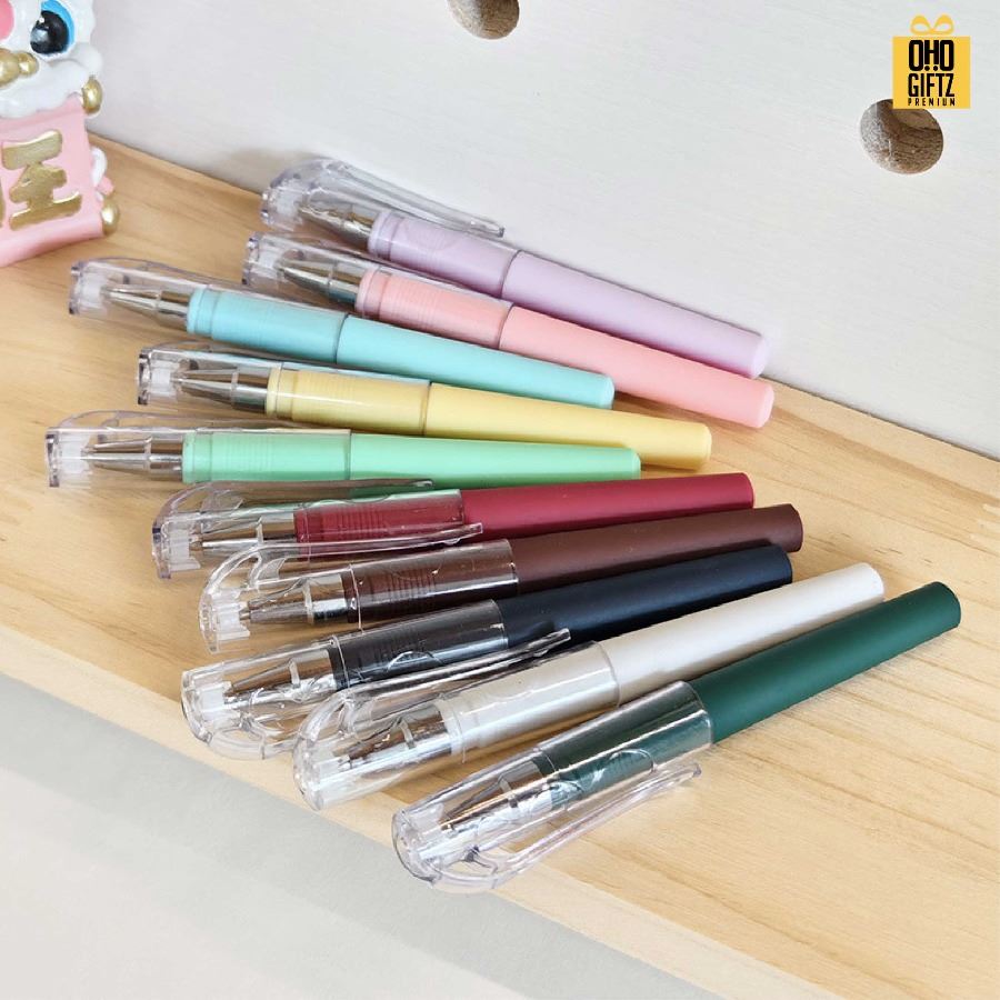 ปากกาเจล มีฝาปิด สกรีนชื่อ สกรีนโลโก้ ทำเป็นของพรีเมี่ยมได้
