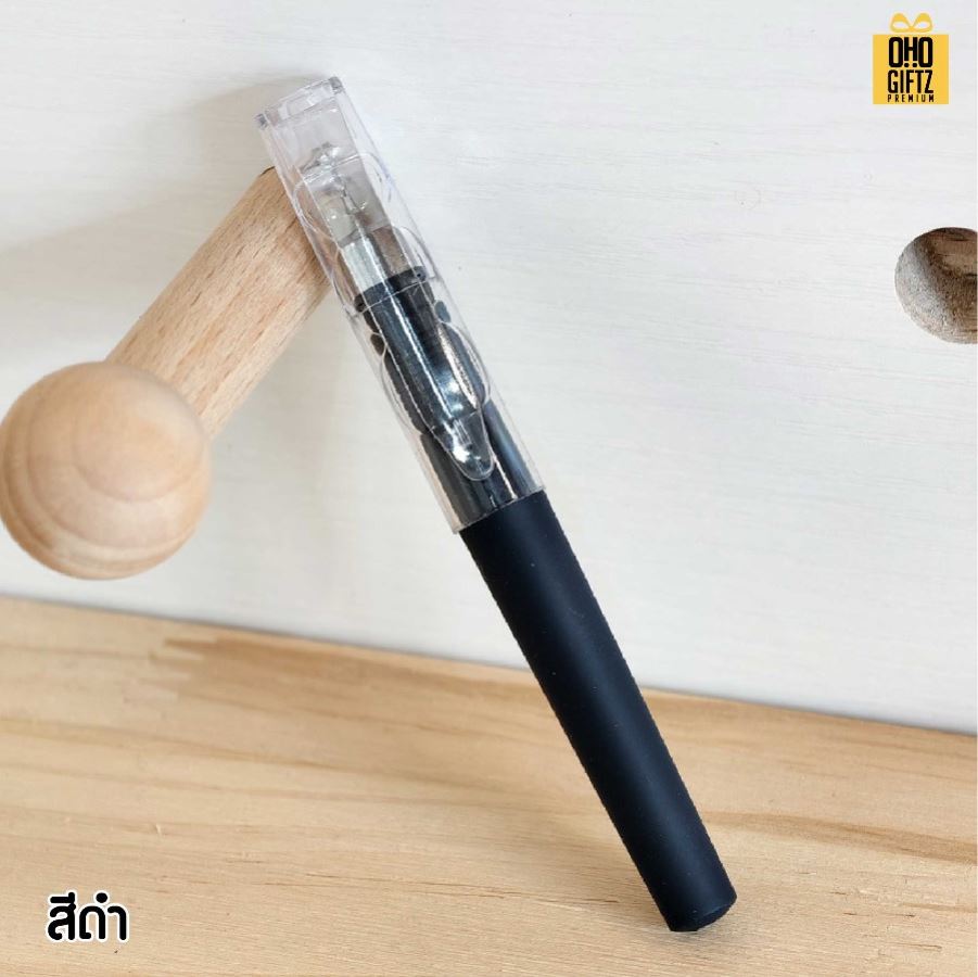ปากกาเจล มีฝาปิด สกรีนชื่อ สกรีนโลโก้ ทำเป็นของพรีเมี่ยมได้