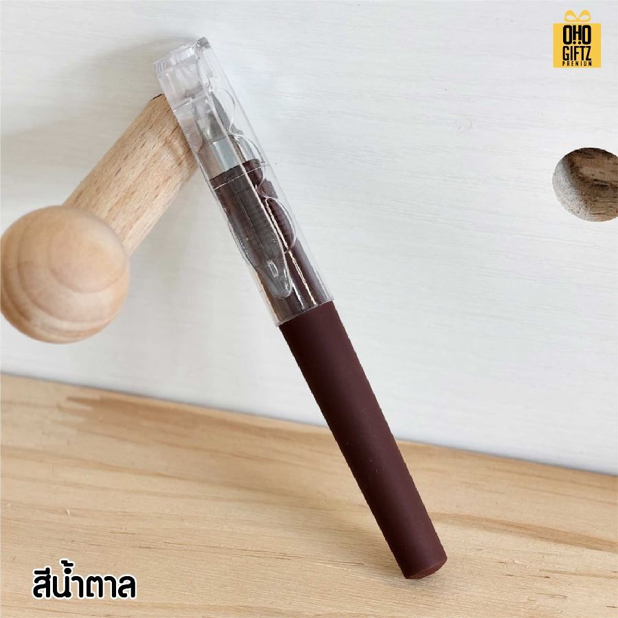 ปากกาเจล มีฝาปิด สกรีนชื่อ สกรีนโลโก้ ทำเป็นของพรีเมี่ยมได้