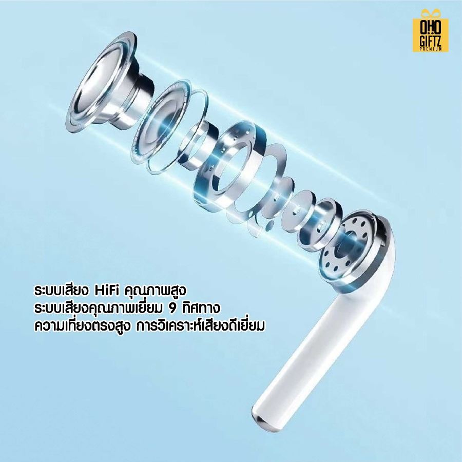 หูฟังบลูทูธ i12 TWS Bluetooth V5.0 หูฟังบลูทูธไร้สาย พร้อมกล่องชาร์จ เปิดและเชื่อมต่ออัตโนมัติ สกรีนชื่อ สกรีนโลโก้ ทำเป็นของพรีเมี่ยมได้ 