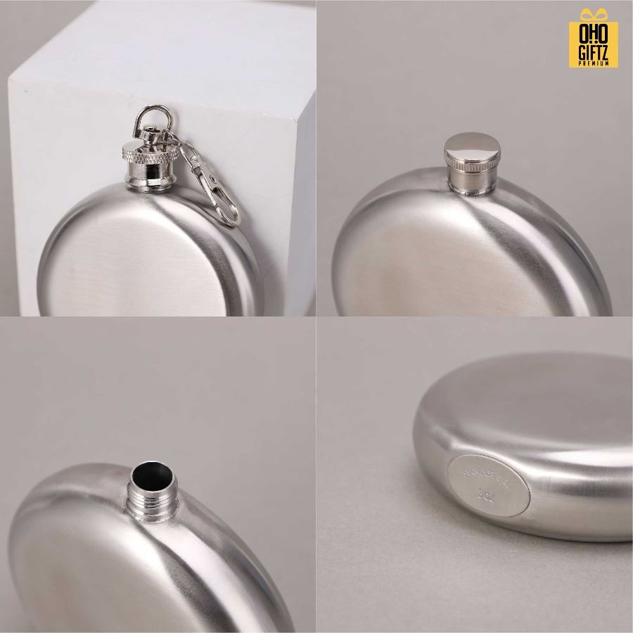 กระติกน้ำสแตนเลสทรงกลม สกรีนโลโก้ ทำเป็นของพรีเมี่ยมได้