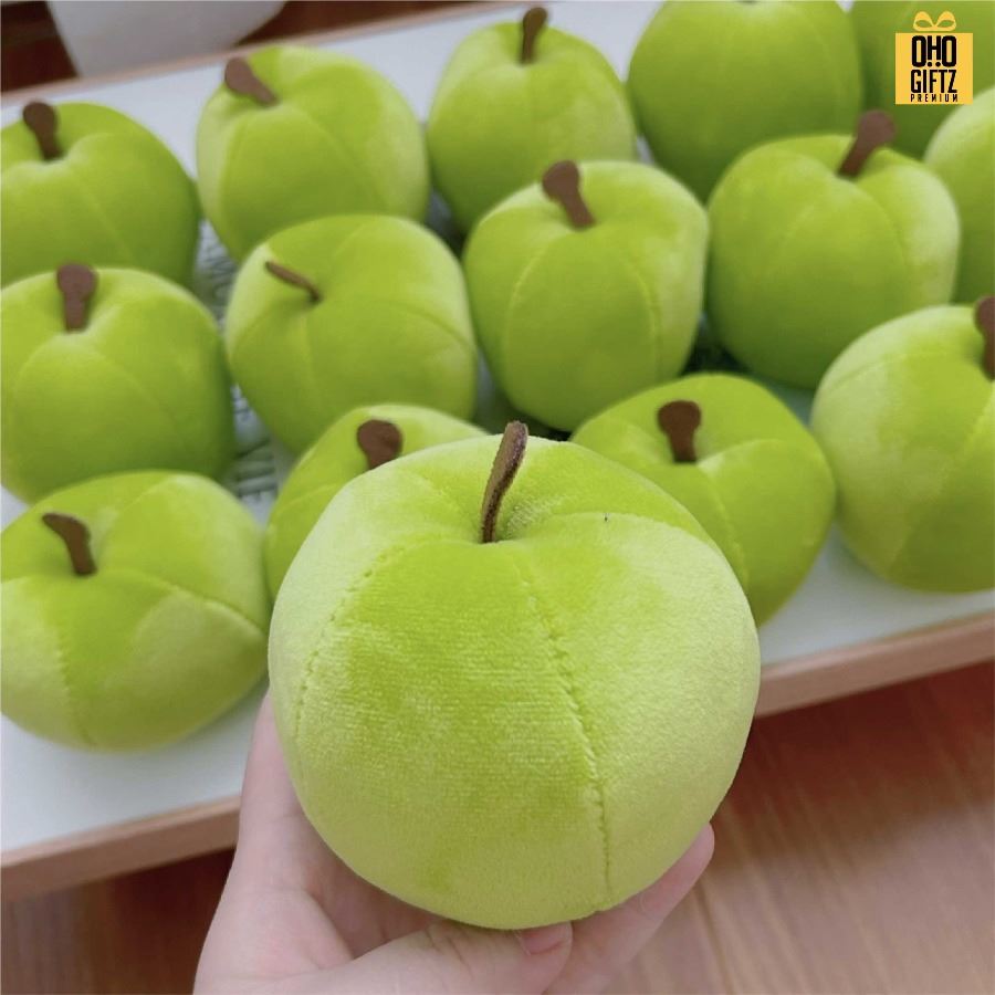 ตุ๊กตาลูกแอ๊ปเปิ้ล สกรีนโลโก้ ทำเป็นของพรีเมี่ยมได้ 