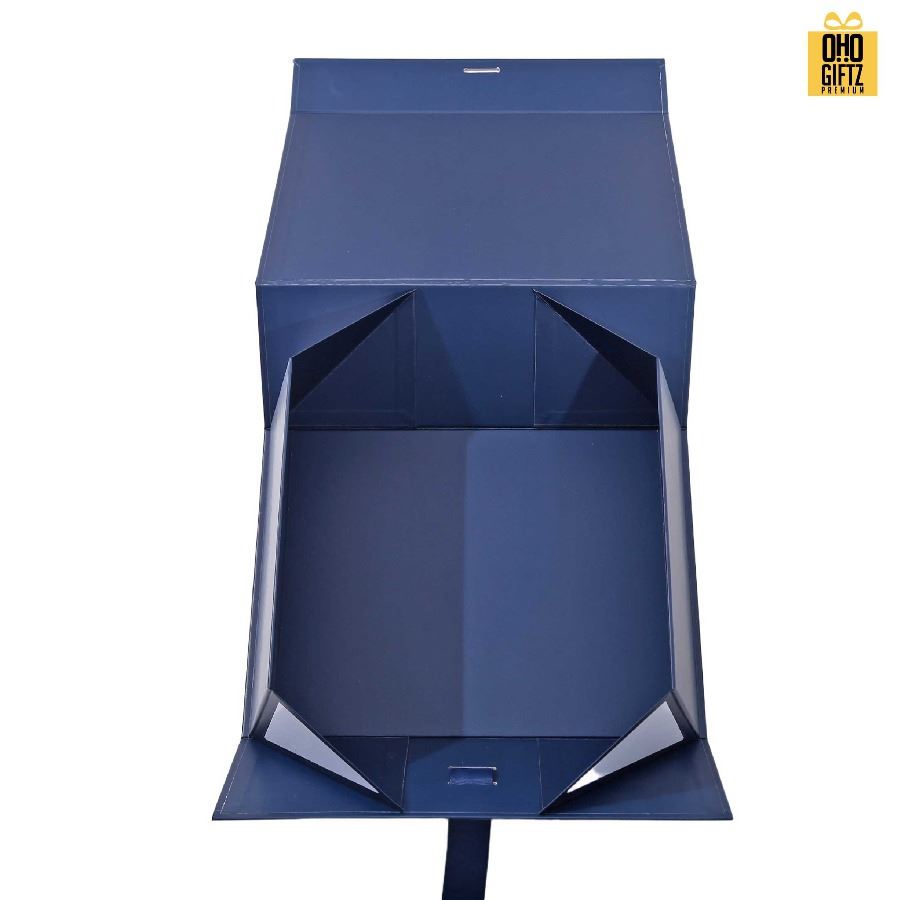 กล่องของขวัญพับได้ สกรีนชื่อ สกรีนโลโก้ ทำเป็นของพรีเมี่ยมได้