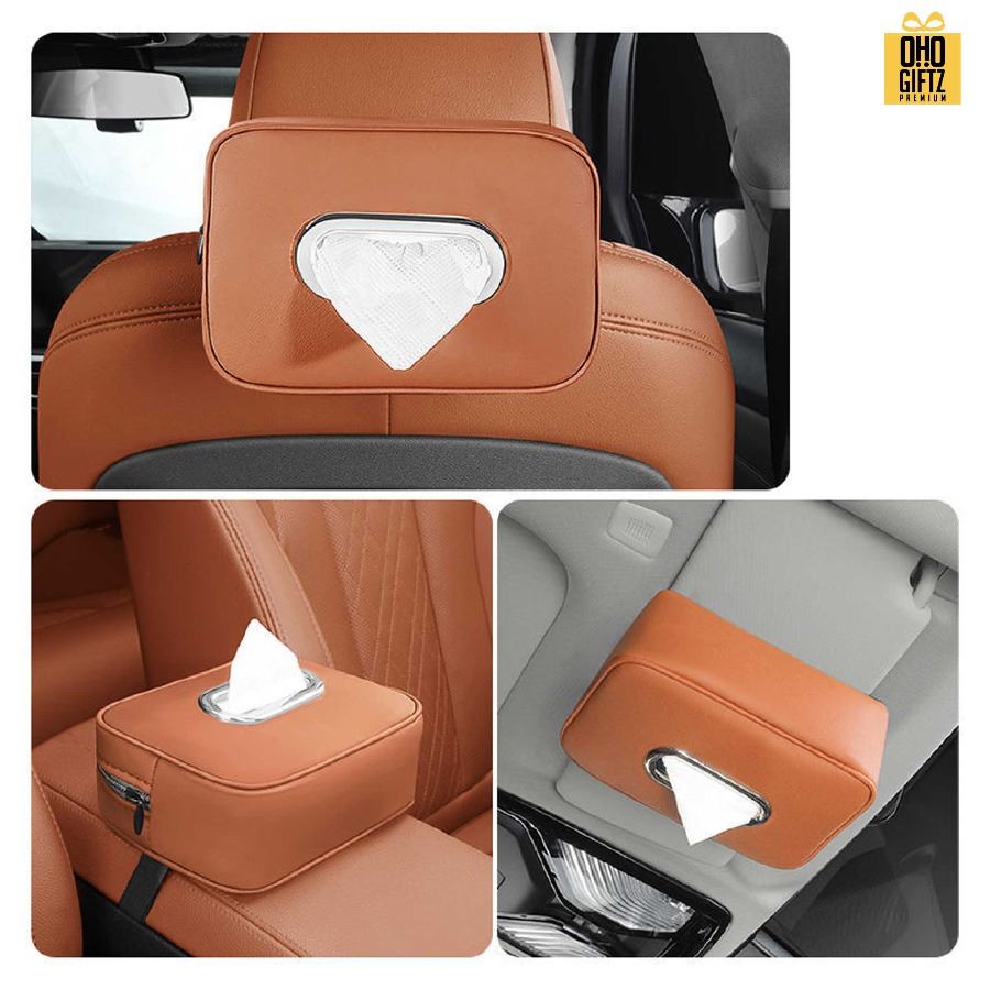กล่องใส่ทิชชู่ในรถยนต์ สกรีนโลโก้ ทำเป็นของพรีเมี่ยมได้