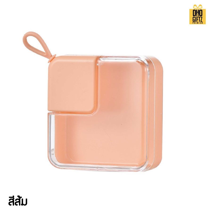 กล่องเก็บพัฟ มีฝาปิด สกรีนโลโก้ ทำเป็นของพรีเมี่ยมได้