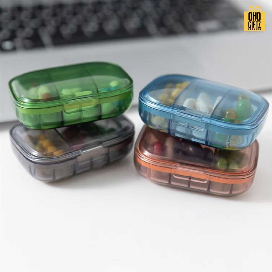 ตลับใส่ยาแบบ 3 ช่อง สกรีนชื่อ สกรีนโลโก้ ทำเป็นของพรีเมี่ยมได้ 