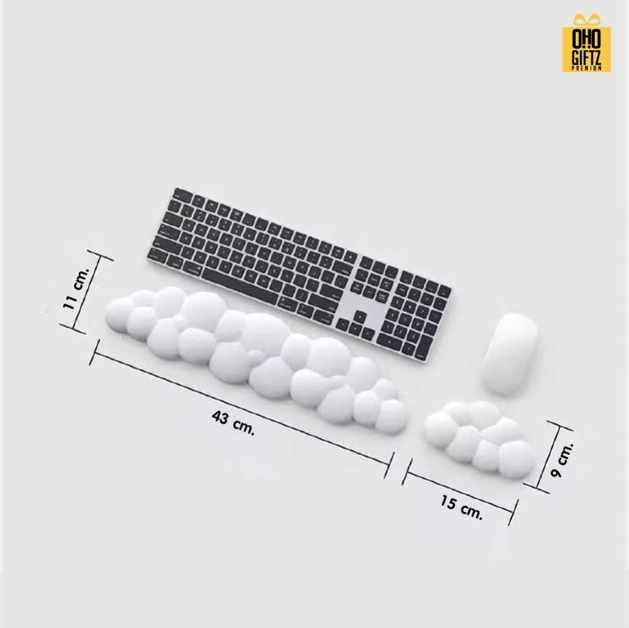 ที่รองข้อมือคีย์บอร์ดรูปก้อนเมฆ สกรีนโลโก้ ทำเป็นของพรีเมี่ยมได้