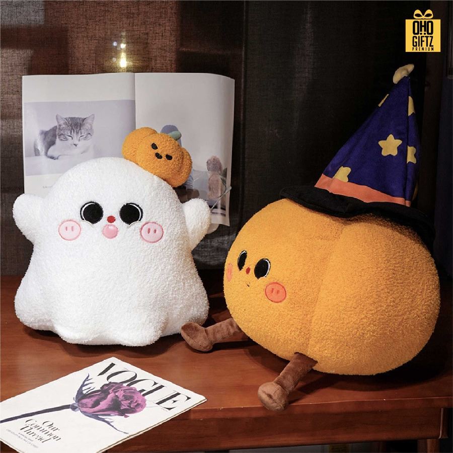 หมอนตุ๊กตาฮาโลวีน สกรีนโลโก้ ทำเป็นของพรีเมี่ยมได้ 