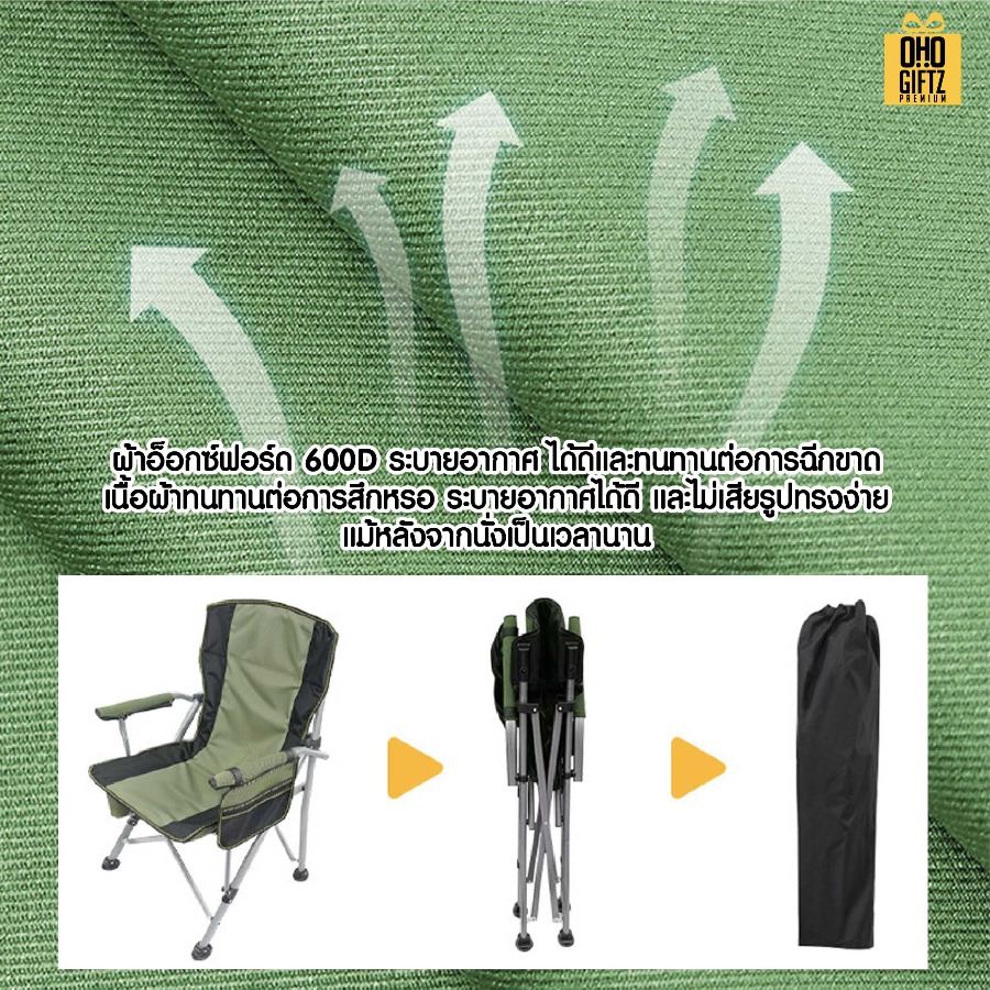 เก้าอี้พับขนาดใหญ่ รับน้ำหนักได้ 300 กก. สกรีนโลโก้ ทำเป็นของพรีเมี่ยมได้