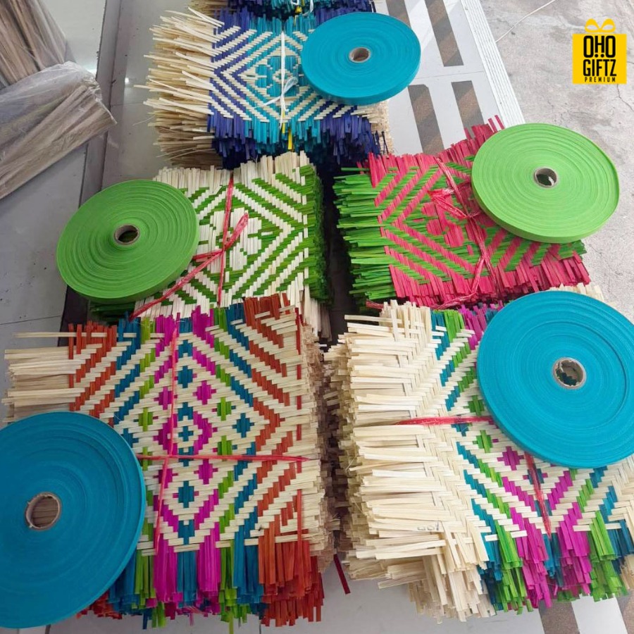 พัดสาน Handmade ทำเป็นสินค้าพรีเมี่ยม ของชำร่วย ของที่ระลึกได้