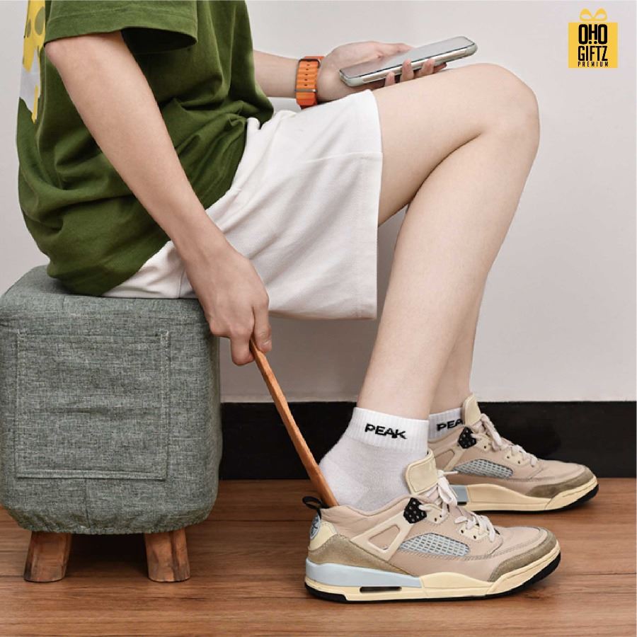 ที่ใส่รองเท้าไม้ไผ่ สกรีนโลโก้ ทำเป็นของพรีเมี่ยมได้