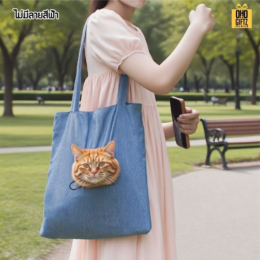 กระเป๋าใส่สัตว์เลี้ยง น่ารัก สกรีนโลโก้ ทำเป็นของพรีเมี่ยม