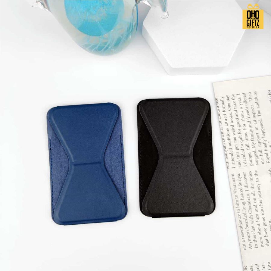 วางมือถือแบบพับได้หนัง PU สกรีนโลโก้ ทำเป็นของพรีเมี่ยมได้