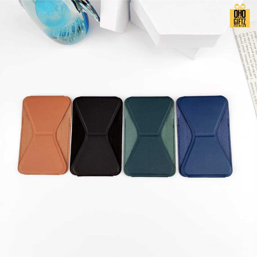 วางมือถือแบบพับได้หนัง PU สกรีนโลโก้ ทำเป็นของพรีเมี่ยมได้