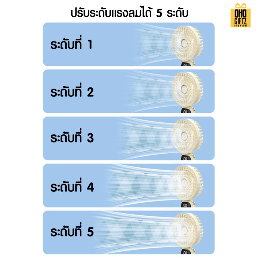 พัดลมพกพาวางมือถือได้ สกรีนโลโก้ ทำเป็นของพรีเมี่ยม