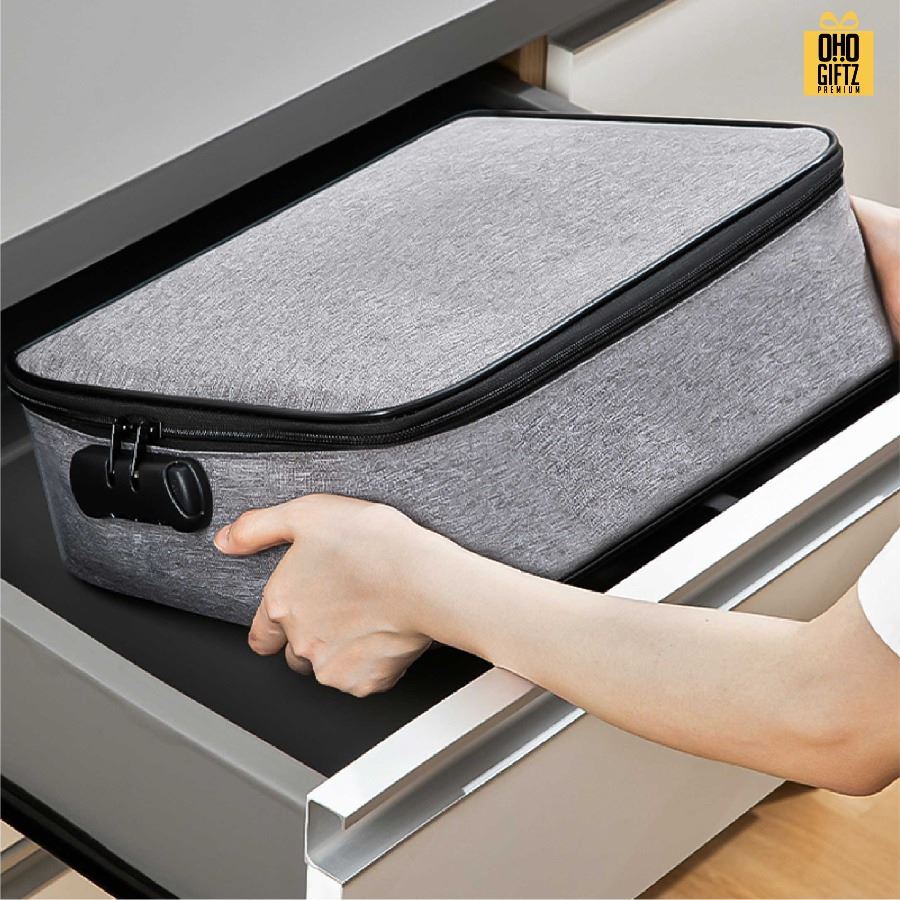 กระเป๋าเก็บเอกสารสำคัญ สกรีนโลโก้ ทำเป็นของพรีเมี่ยม ของชำร่วยได้