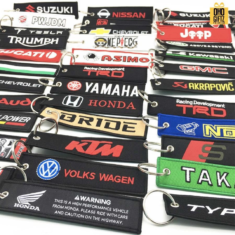 พวงกุญแจผ้าปักโลโก้ สกรีนโลโก้ ทำเป็นของพรีเมี่ยม ของชำร่วยได้