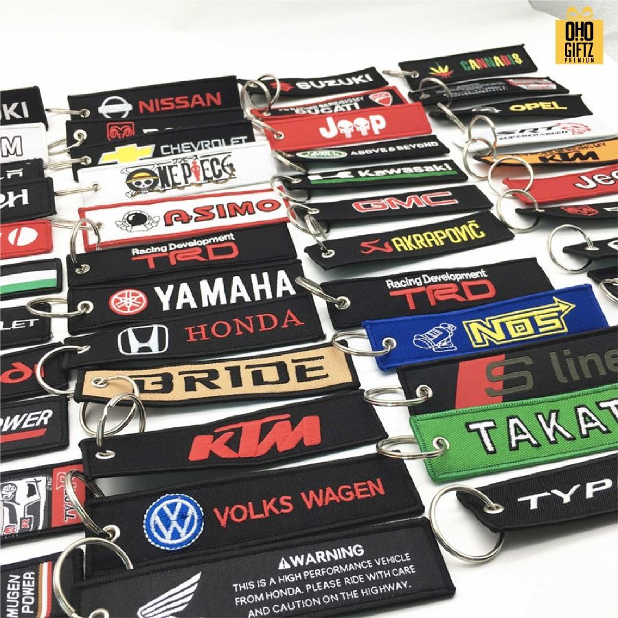 พวงกุญแจผ้าปักโลโก้ สกรีนโลโก้ ทำเป็นของพรีเมี่ยม ของชำร่วยได้