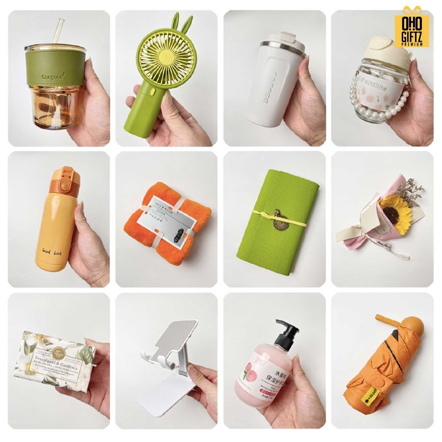 Giftset ชุดของขวัญโทนสีขาว มีหลายแบบให้เลือก สกรีนโลโก้ ทำเป็นของพรีเมี่ยม ของชำร่วย