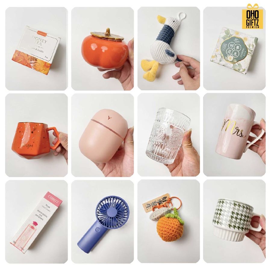 Giftset ชุดของขวัญโทนสีขาว มีหลายแบบให้เลือก สกรีนโลโก้ ทำเป็นของพรีเมี่ยม ของชำร่วย