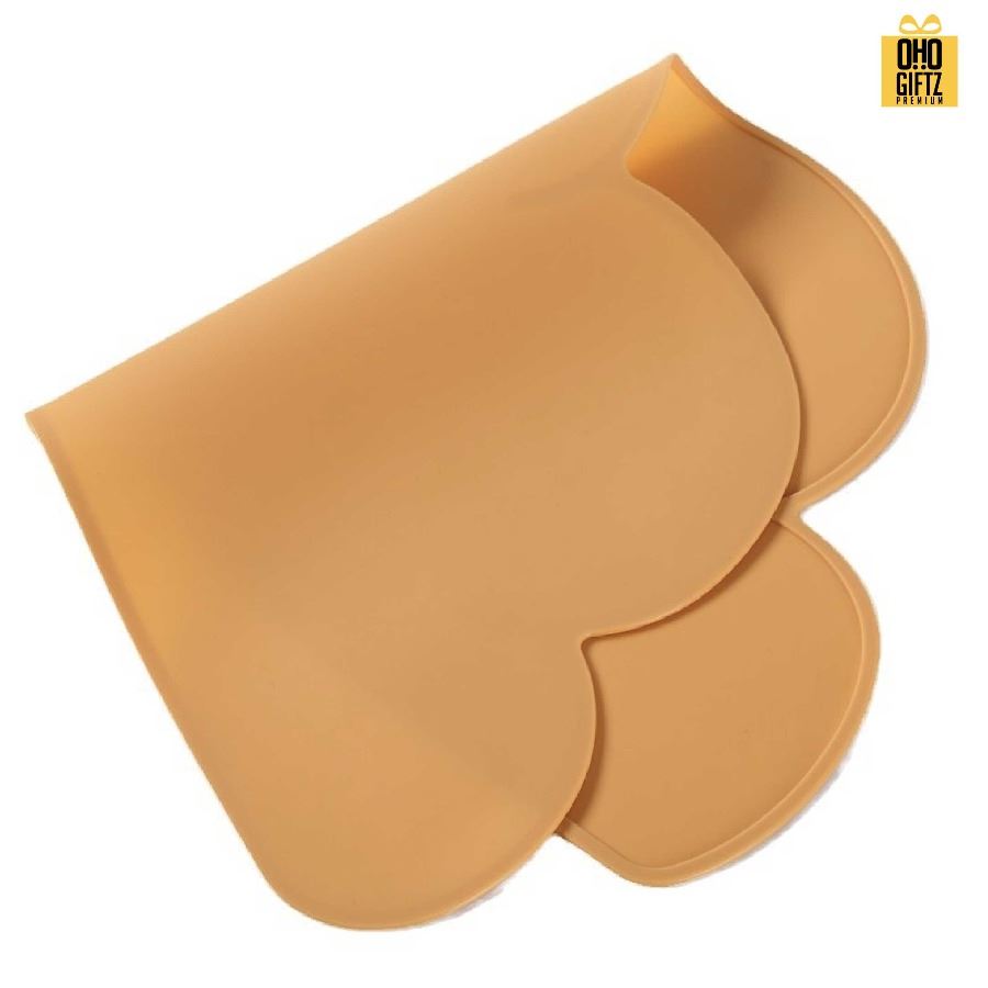 แผ่นรองจานซิลิโคนทรงก้อนเมฆ สกรีนชื่อ ทำเป็นของพรีเมี่ยมได้