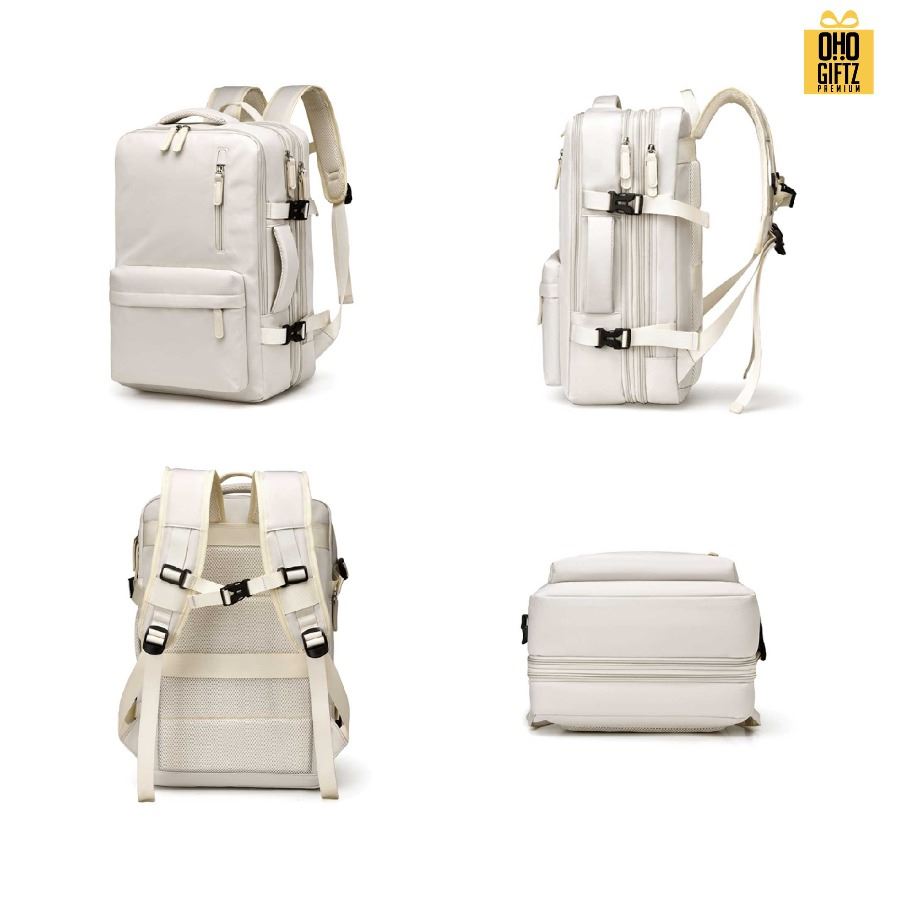 กระเป๋าเป้สะพายหลัง ขยายด้านข้างได้ สกรีนโลโก้ ทำเป็นของพรีเมี่ยม