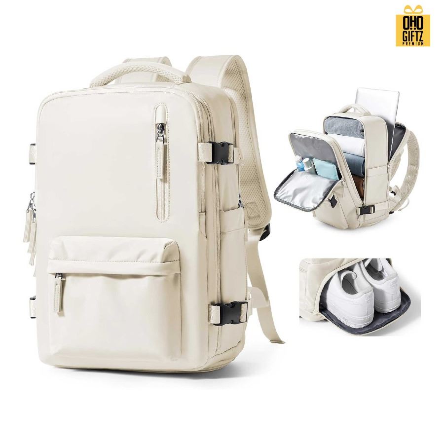 กระเป๋าเป้ใบใหญ่มีช่องเสียบชาร์จ USB สกรีนโลโก้ ทำเป็นของพรีเมี่ยม