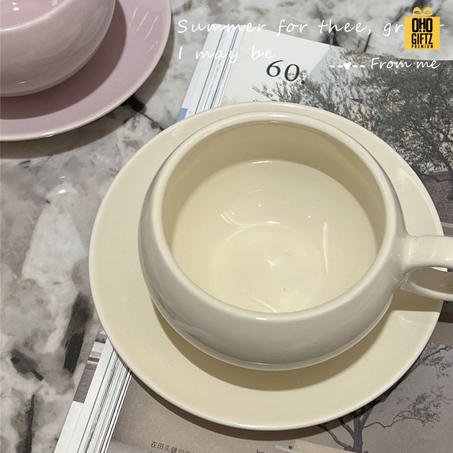 ถ้วยกาแฟสไตล์นอร์ดิก สกรีนชื่อ สกรีนโลโก้ ทำเป็นของพรีเมี่ยมได้