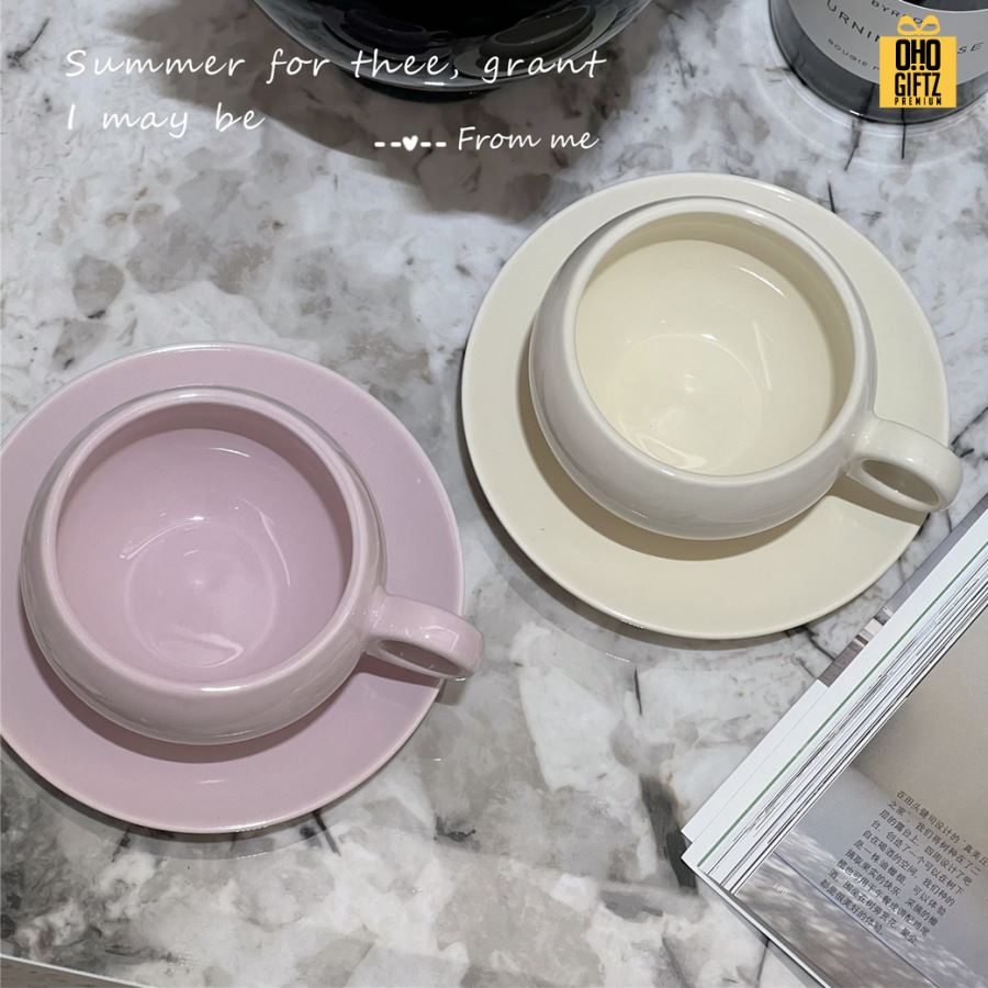 ถ้วยกาแฟสไตล์นอร์ดิก สกรีนชื่อ สกรีนโลโก้ ทำเป็นของพรีเมี่ยมได้