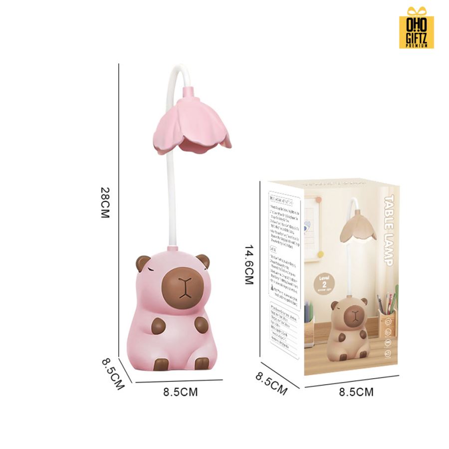 โคมไฟคาปิบาร่า ชาร์จ USB ได้ สกรีนโลโก้ ทำเป็นของพรีเมี่ยม ของที่ระลึกได้