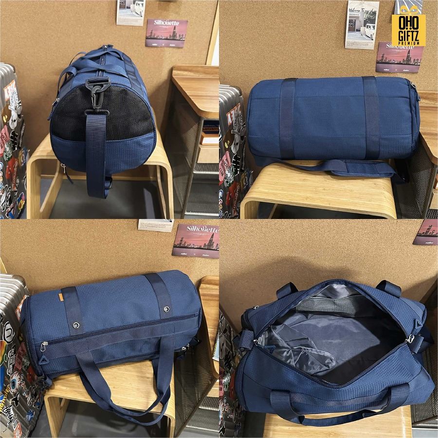 กระเป๋ายิม มีแยกส่วนแห้งและเปียก สกรีนโลโก้ ทำเป็นของพรีเมี่ยมได้