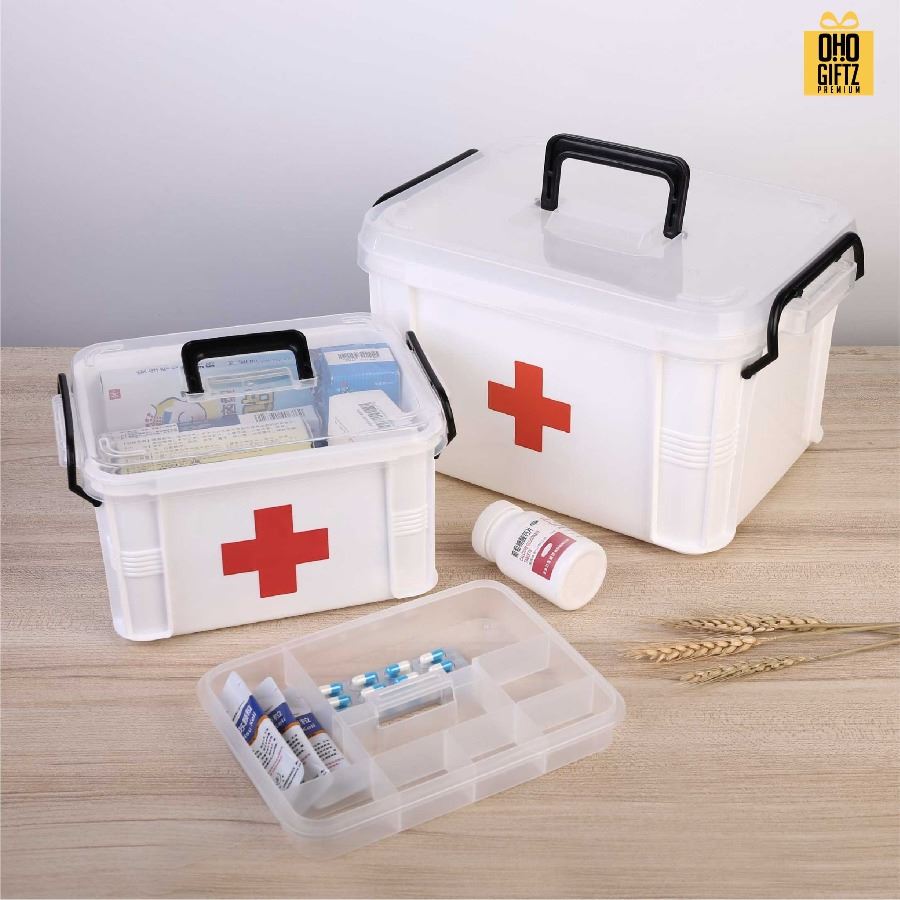 กล่องเก็บอุปกรณ์ปฐมพยาบาล สกรีนโลโก้ ทำเป็นของพรีเมี่ยม