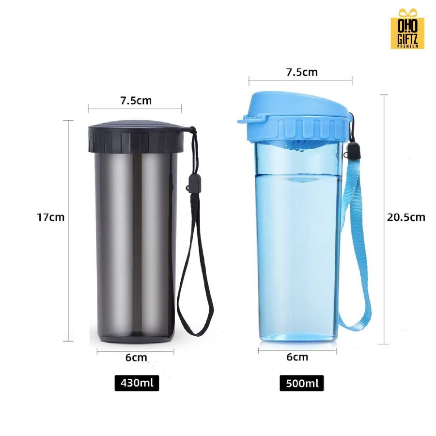 กระบอกน้ำพลาสติก สกรีนโลโก้ ทำเป็นของพรีเมี่ยมได้