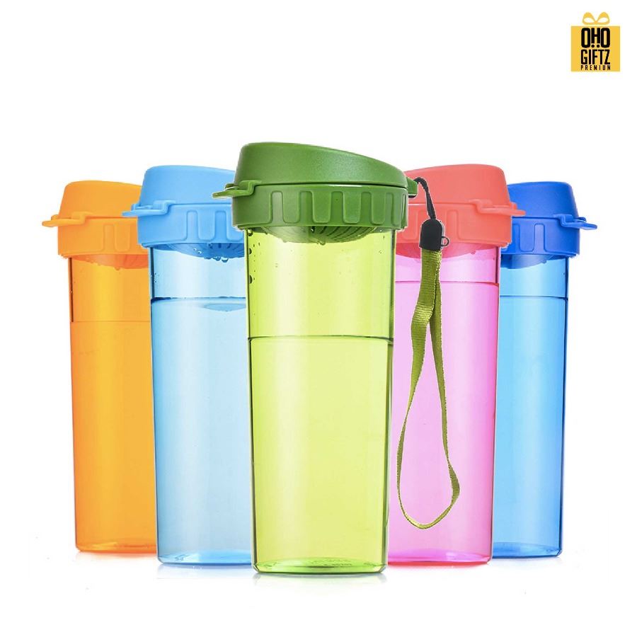 กระบอกน้ำพลาสติก สกรีนโลโก้ ทำเป็นของพรีเมี่ยมได้