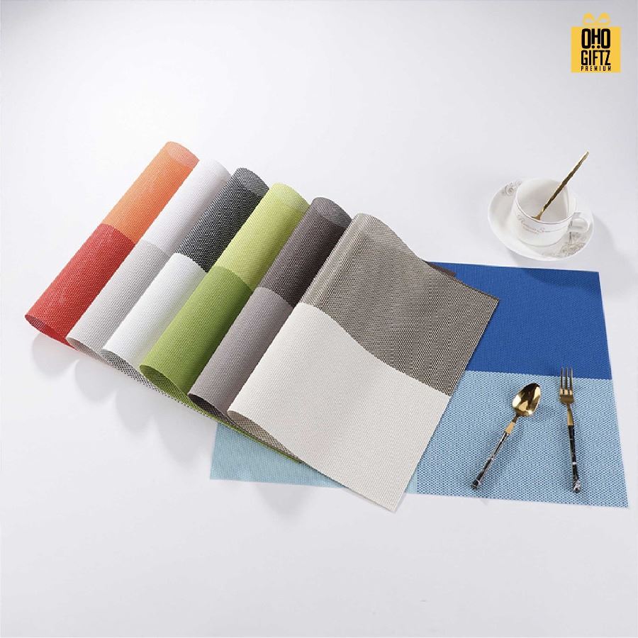 แผ่นรองจาน สกรีนโลโก้ สกรีนชื่อ ทำเป็นของพรีเมี่ยมได้