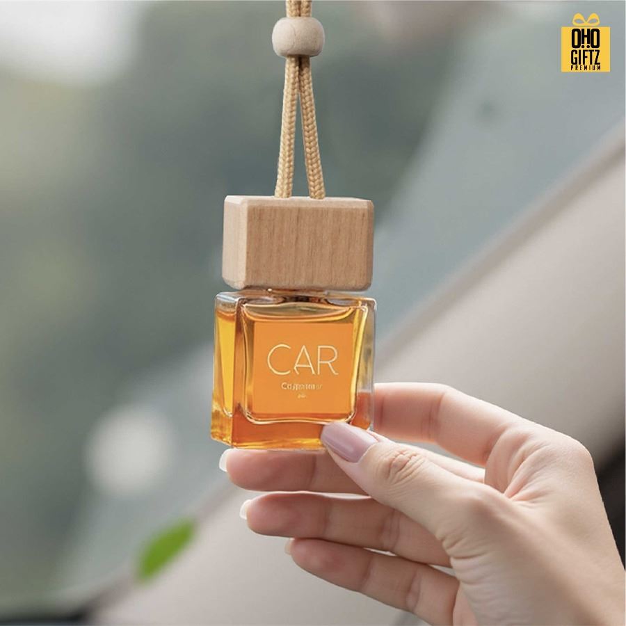 น้ำหอมปรับอากาศรถยนต์แบบแขวน สกรีนโลโก้ ทำเป็นของพรีเมี่ยมได้