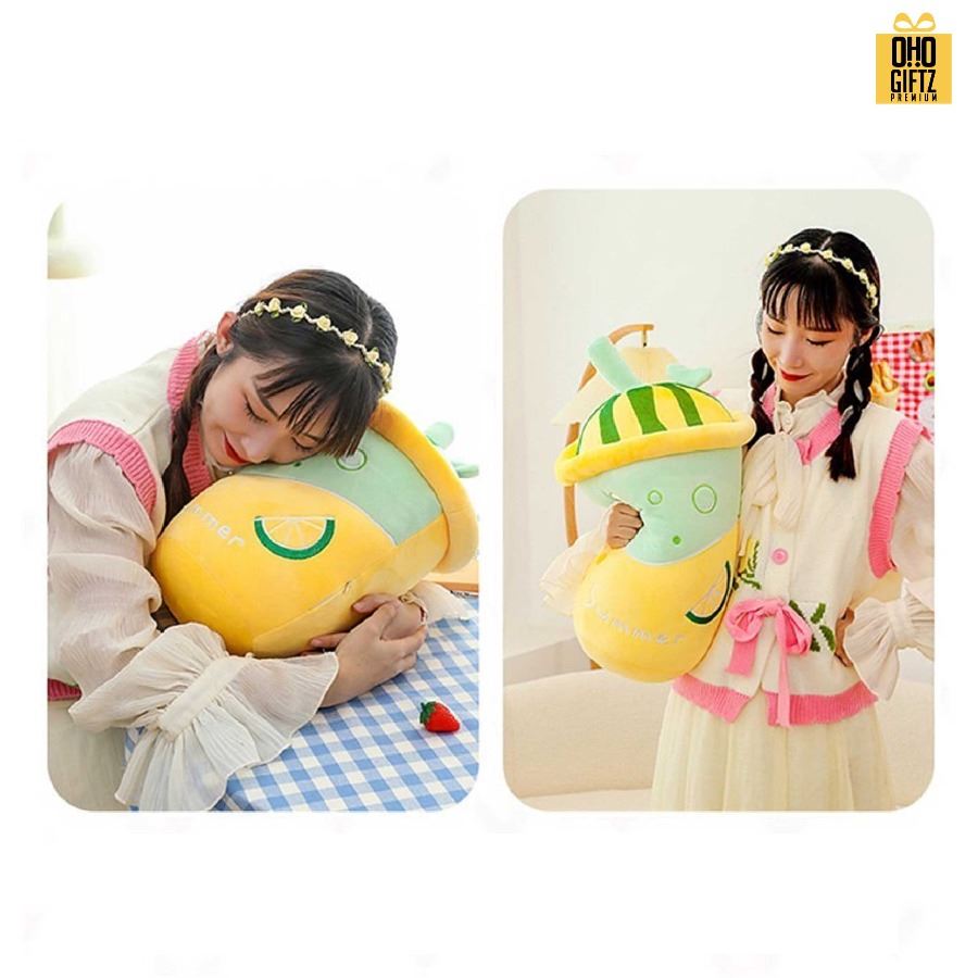 ตุ๊กตาถ้วยน้ำผลไม้ สกรีนโลโก้ ทำเป็นของพรีเมี่ยมได้ 