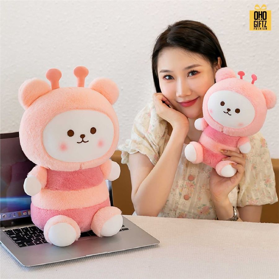 ตุ๊กตาผึ้งน้อยน่ารัก มีหลายขนาด สกรีนโลโก้ ทำเป็นของพรีเมี่ยมได้ 