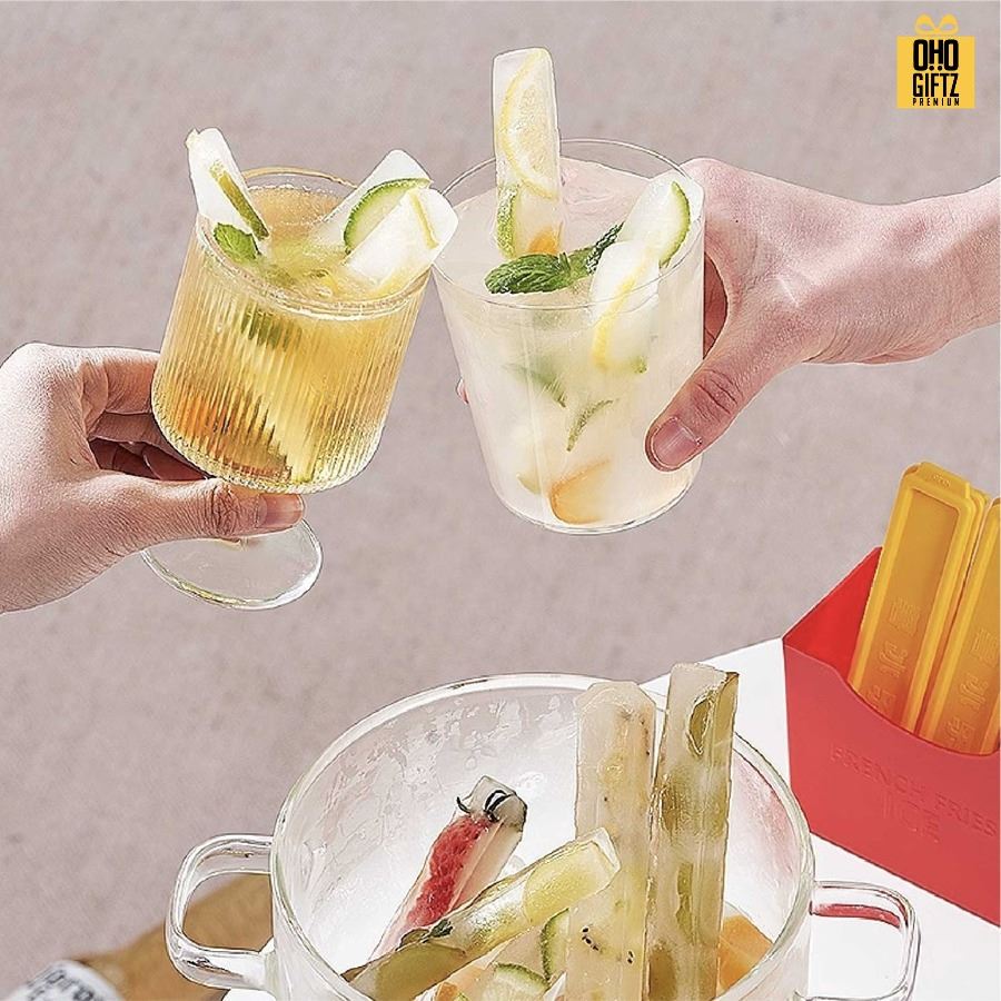 ถาดทำน้ำแข็งพลาสติกทรงเฟรนช์ฟราย แม่เหล็กติดตู้เย็น สกรีนชื่อ สกรีนโลโก้ ทำเป็นของพรีเมี่ยมได้