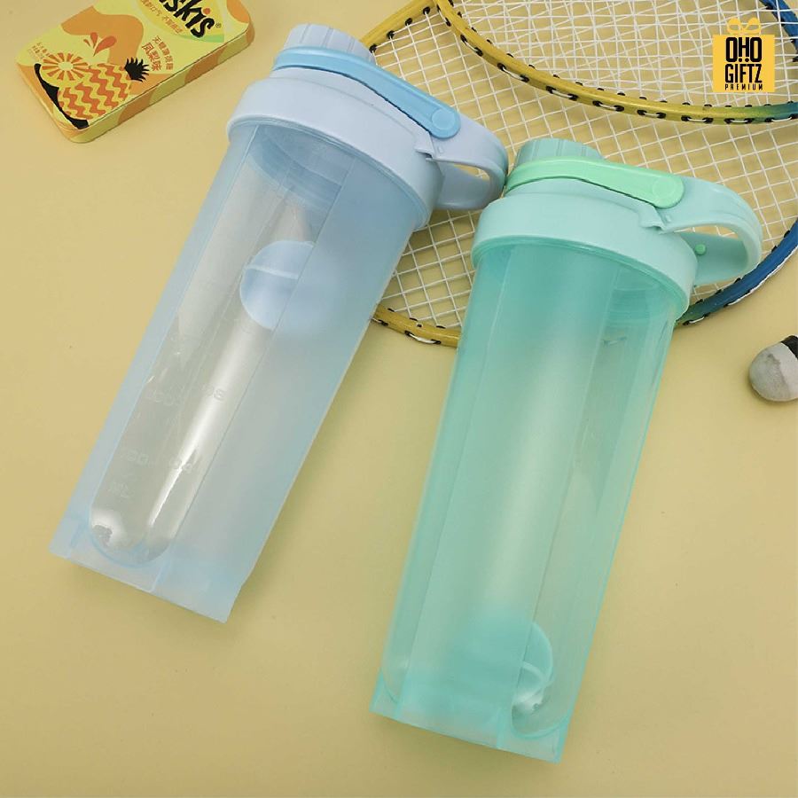 ถ้วยโปรตีนเชคสีพาสเทล สกรีนโลโก้ ทำเป็นของพรีเมี่ยมได้