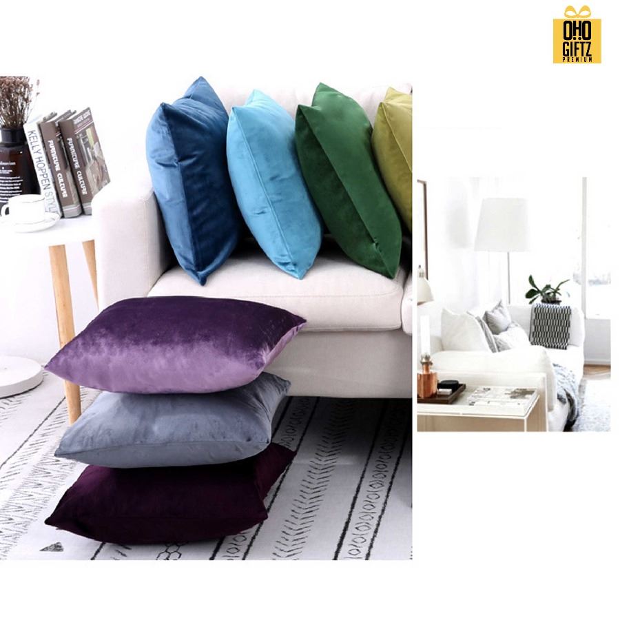 หมอนอิงขนกำมะหยี่ สกรีนโลโก้ ทำเป็นของพรีเมี่ยมได้ 