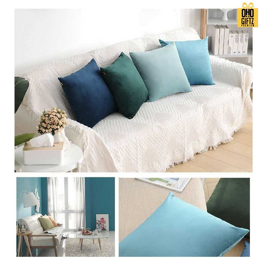 หมอนอิงขนกำมะหยี่ สกรีนโลโก้ ทำเป็นของพรีเมี่ยมได้ 