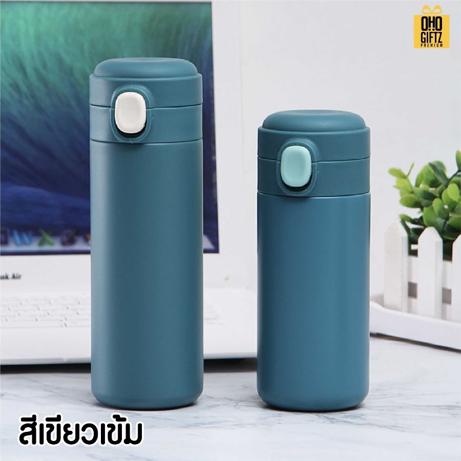 กระบอกสแตนเลสสีสวย สกรีนโลโก้ ทำเป็นของพรีเมี่ยมได้