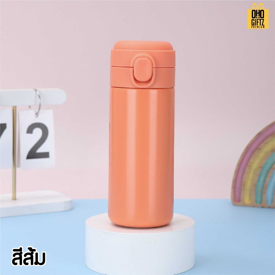 กระบอกสแตนเลสสีสวย สกรีนโลโก้ ทำเป็นของพรีเมี่ยมได้