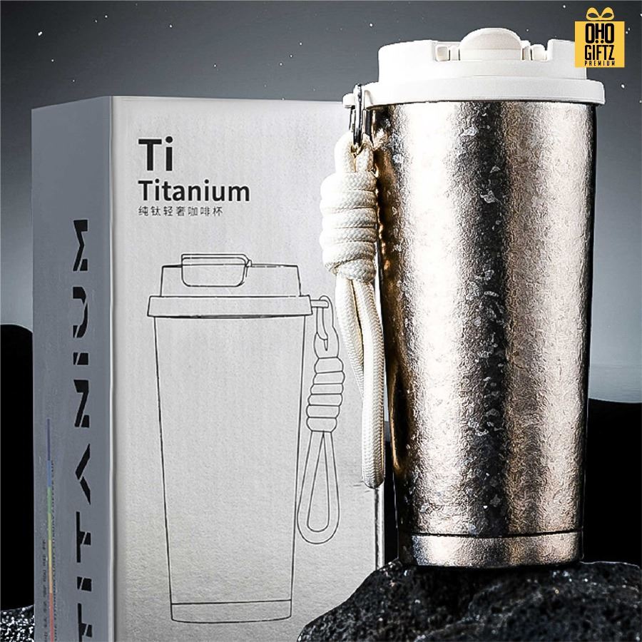 Vacuum Tumbler แก้วไทเทเนียมเกรดการบินปลอดภัย สกรีนโลโก้ ทำเป็นของพรีเมี่ยมได้