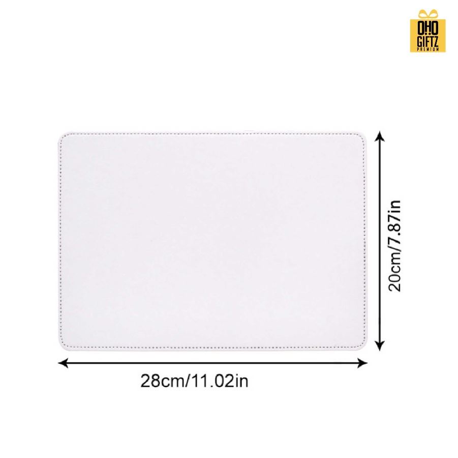 แผ่นรองจานหนัง PU พิมพ์ลายไม่จำกัดสี สกรีนชื่อ ทำเป็นของพรีเมี่ยมได้