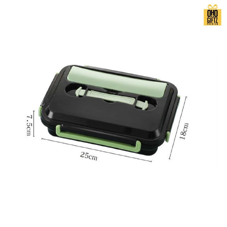 กล่องข้าวสแตนเลสพร้อมช้อน สกรีนโลโก้ ทำเป็นของพรีเมี่ยมได้