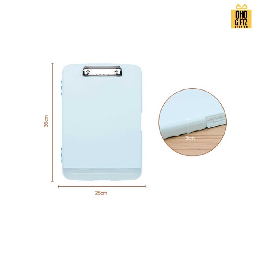 กล่องแฟ้มคลิปเอกสาร วางปากกาได้ สกรีนชื่อ สกรีนโลโก้ ทำเป็นของพรีเมี่ยมได้