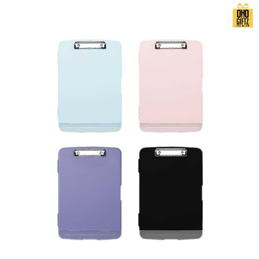 กล่องแฟ้มคลิปเอกสาร วางปากกาได้ สกรีนชื่อ สกรีนโลโก้ ทำเป็นของพรีเมี่ยมได้