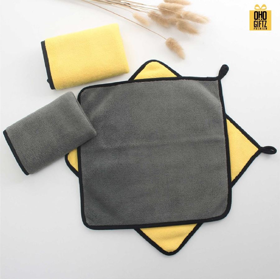 ผ้าไมโครไฟเบอร์ ขนาด 30 x 30 ซม. เพิ่มโลโก้ ติดลาเบล ทำเป็นของพรีเมี่ยม ของชำร่วยได้